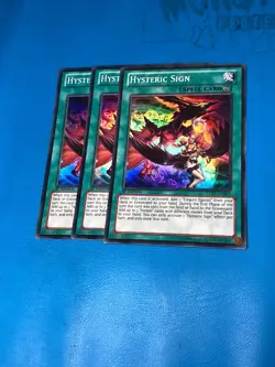 YUGIOH 3x Super Rare Hysteric Sign LTGY-EN065 1st Edition - Image 1