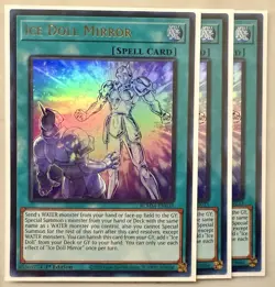 Yugioh! 3x Ice Doll Mirror BLMM-EN033 Ultra Rare 1st Ed NM - Image 1