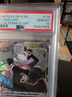 2025 One Piece OP10 EN Manga Alternate Art #119 Trafalgar Law PSA 10 GEM MINT - Image 3