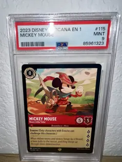 2023 Disney Lorcana MICKEY MOUSE Brave Little Tailor #115 PSA 9 Mint - Image 5