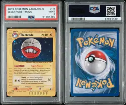 2003 POKEMON AQUAPOLIS #H7 ELECTRODE-HOLO PSA 9 MINT SWIRL - Image 3
