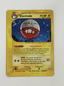 Pokemon TCG Electrode SWIRL H7/H32 Aquapolis Holo - Image 1