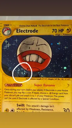 Pokemon TCG Electrode SWIRL H7/H32 Aquapolis Holo - Image 2