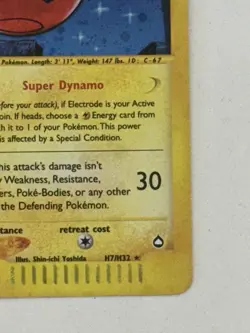 Pokemon TCG Electrode SWIRL H7/H32 Aquapolis Holo - Image 5