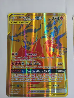 Reshiram & Charizard GX SM247 + Pikachu & Zekrom GX SM248 Jumbo Pokemon Cards - Image 2