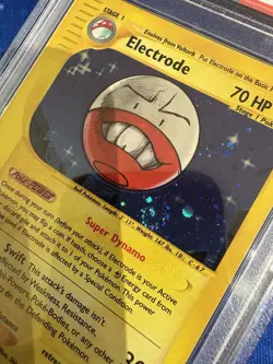 Pokemon Electrode Aquapolis Holo Rare H7 PSA 9 Mint Nice Swirl - Image 3