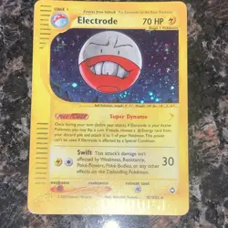 Pokemon Aquapolis Electrode Holofoil Card H7/H32 2002 Vintage - Image 2