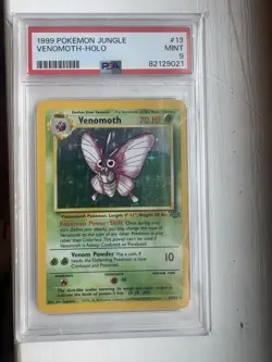 Pokemon Jungle Venomoth Holo Rare Card 13/64 PSA 9 Mint - Image 1
