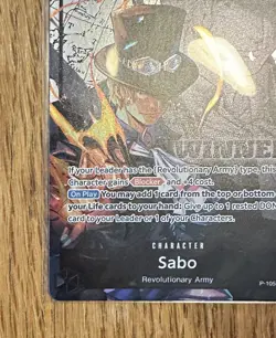 Sabo (Winner Pack 2026 Vol. 2) P-105 One Piece Promotion Cards Foil NM - Image 5