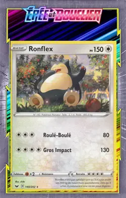 Ronflex - EB01:Epee et Bouclier - 140/202 - Carte Pokemon Neuve Francaise - Image 1