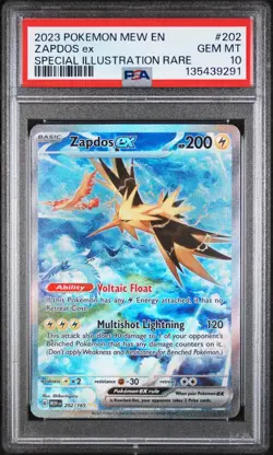 2023 POKEMON MEW EN-151 SPECIAL ILLUSTRATION RARE #202 ZAPDOS EX PSA 10 - Image 1