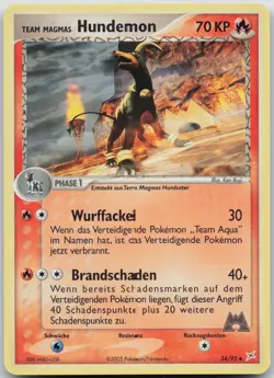 Team Magmas Hundemon 34/95 - EX Team Magma vs Team Aqua - DE - EXC - Pokemon - Image 1