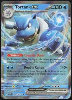 Carte Pokemon Tortank-ex 009/165 Pokemon 151 Francais - Image 1