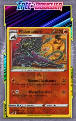 Malamandre Reverse-EB01:Epee et Bouclier- 028/202 -Carte Pokemon Francaise - Image 1
