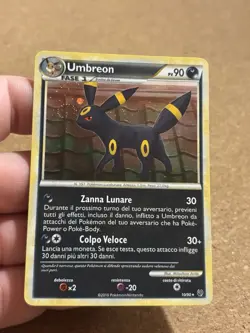 Umbreon 10/90 HOLO RARE SWIRL Set Senza Paura Carta Pokemon Italiana Good Played - Image 1