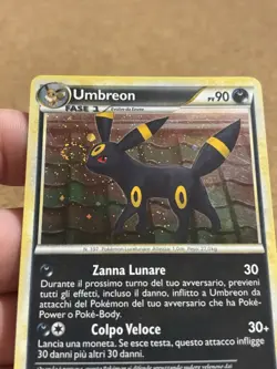 Umbreon 10/90 HOLO RARE SWIRL Set Senza Paura Carta Pokemon Italiana Good Played - Image 3