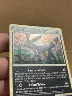Umbreon 10/90 HOLO RARE SWIRL Set Senza Paura Carta Pokemon Italiana Good Played - Image 5