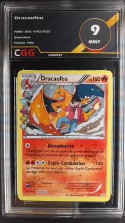 Carte pokemon Dracaufeu CGG 9 Mint FRANCAIS Generations RC5/RC32 24400033 - Image 1
