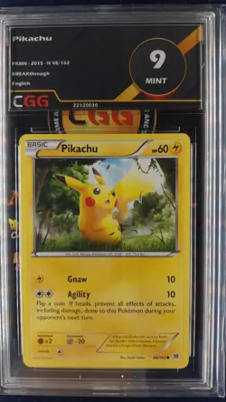 Carte pokemon Pikachu Gradee CGG 9 Mint ENGLISH Breakthrough 48/162 22120031 - Image 1