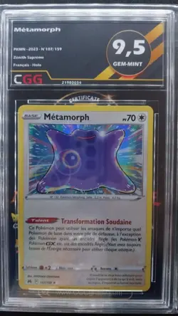 Carte pokemon Metamorph CGG 9,5 FRANCAIS Zenith Supreme 107/159 21980034 - Image 1