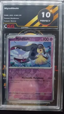 Carte pokemon Mysdibule Gradee CGG 10 FR Flammes Obsidiennes 089/197 21970057 - Image 1