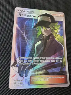N's Resolve 232/236 Cosmic Eclipse Full Art Trainer Ultra Rare Pokemon Card New - Image 2