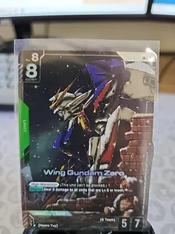 Wing Gundam Zero GD01-024 LR+ Alt Art GUNDAM TCG CARD ENGLISH NEWTYPE RISING - Image 1