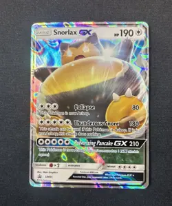 2016-21 Pokemon Sun and Moon Black Star Promos #SM05 Snorlax GX MP See Descrptin - Image 1