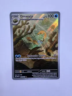 Pokemon TCG Omanyte Scarlet & Violet-151 180/165 Holo Illustration Rare - Image 1
