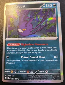Crobat 051/086 Holo Rare Mega Evolution: Chaos Rising Pokemon TCG - Image 1