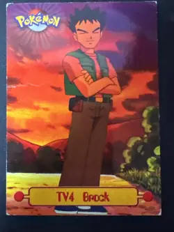 Brock 1999 Topps Pokemon TV Animation Edition Series 1 #TV4 Topps B - Image 1