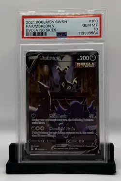 Pokemon Umbreon V Evolving Skies Full Alt Art #189 PSA 10 Gem Mint - Image 1