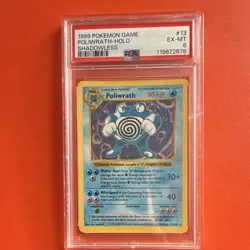 Pokemon 1999 Base Set Shadowless Poliwrath Holo 13/102 PSA 6 EN - Image 1