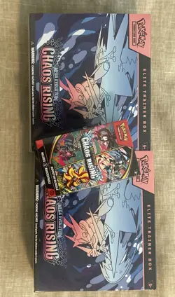 2x Pokemon Mega Evolution Chaos Rising ETBs & 1 Booster Bundle Factory Sealed. - Image 1