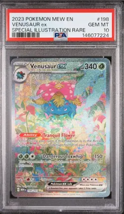 2023 Pokemon MEW EN #198 Venusaur ex Special Illustration Rare PSA 10 GEM MINT - Image 1