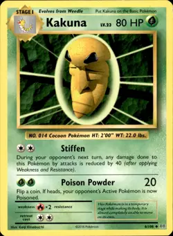 Kakuna 6/108 Uncommon - Pokemon XY - Evolutions NM - Image 1