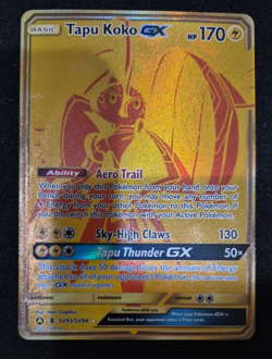 Tapu Koko GX SV93/SV94 SEC Hidden Fates Shiny Vault Pokemon Holo NM - Image 1