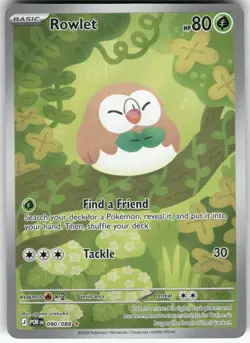 Rowlet 090/088 Holo Illustration Rare Perfect Order Pokemon Near Mint - Image 1