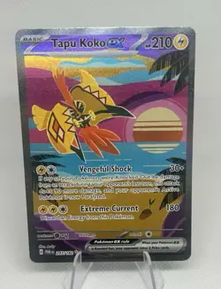 Pokemon TCG Tapu Koko EX 247/182 Paradox Rift Special Illustration - Image 1