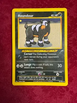 Pokemon TCG Houndour Non-Holo 43/105, Neo Destiny (MP) - Image 1