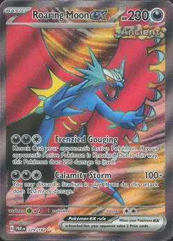 Roaring Moon ex 229/182 Ultra Rare Paradox Rift Pokemon Lightly Played - Image 1