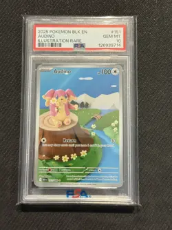 2025 Pokemon Black Bolt Audino IR 151/086 PSA 10 Gem Mint Pop 110 - Image 1