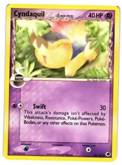 Pokemon TCG Cyndaquil Delta Species Common Dragon Frontiers 45/101 MP - Image 1