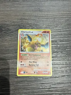 Pokemon TCG Charizard LV.60 Platinum Arceus Holo Rare Card 1/99 Raw - Image 1