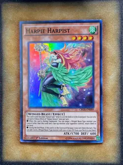 Yugioh Harpie Harpist CROS-EN099 Super Rare 1st Ed NM - Image 1