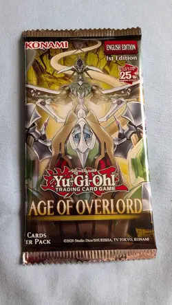 x1 Konami Yu-Gi-Oh Age Of Overlord Trading Card Game Booster Pack - Image 1