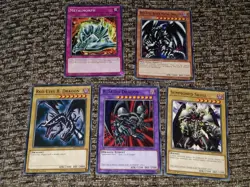YUGIOH RED-EYES BLACK METAL DRAGON SUMMONED SKULL METALMORPH SET MIL1 1ST ED - Image 1