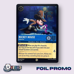 Mickey Mouse Detective 8/P1 Foil Promo The First Chapter NM Disney Lorcana - Image 1