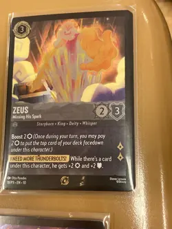Foil Promo Zeus - Missing His Spark 4x x4 Disney Lorcana - Image 1