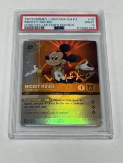 Mickey Mouse 18/P1 Disney Lorcana - D100 Collector's Edition - PSA 9 MINT 2023 - Image 1